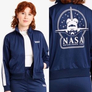 Mighty Fine NASA Blue & White Full Zip Track Jacket